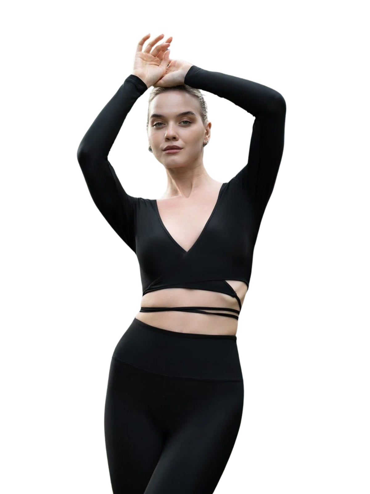 065 Langarm Top in Schwarz Dancing Queens