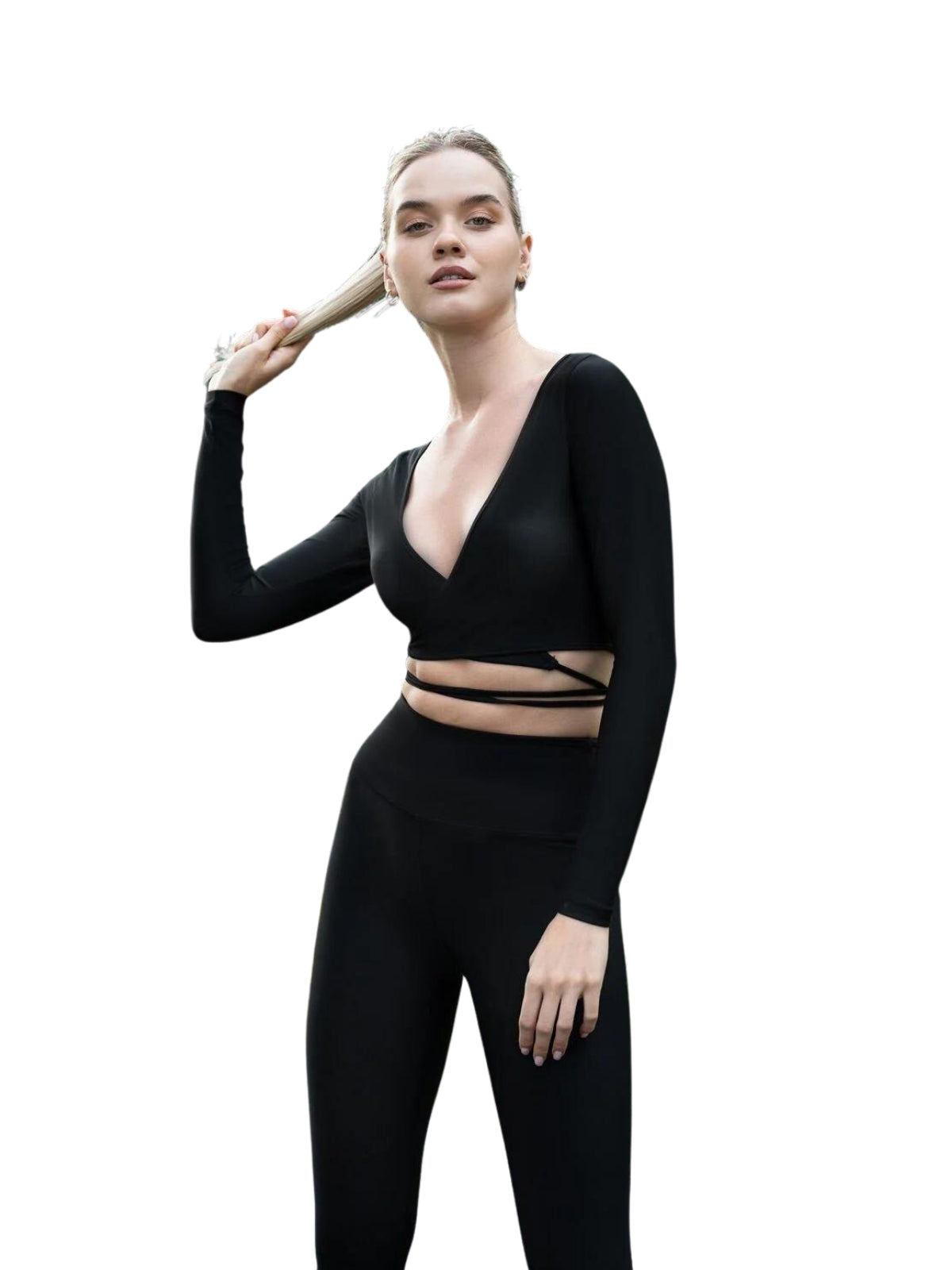 065 Langarm Top in Schwarz Dancing Queens