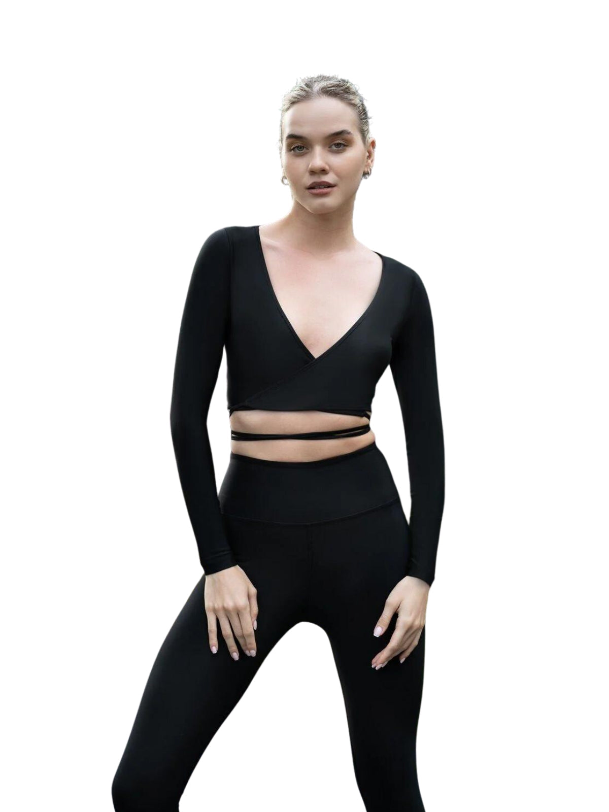 065 Langarm Top in Schwarz Dancing Queens