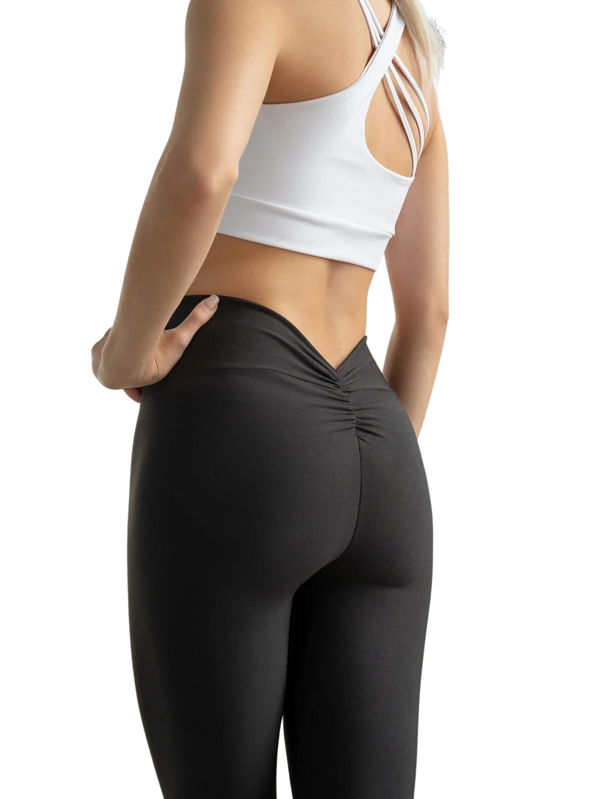 406 VE Butt Scrunch Leggings in Schwarz Dancing Queens
