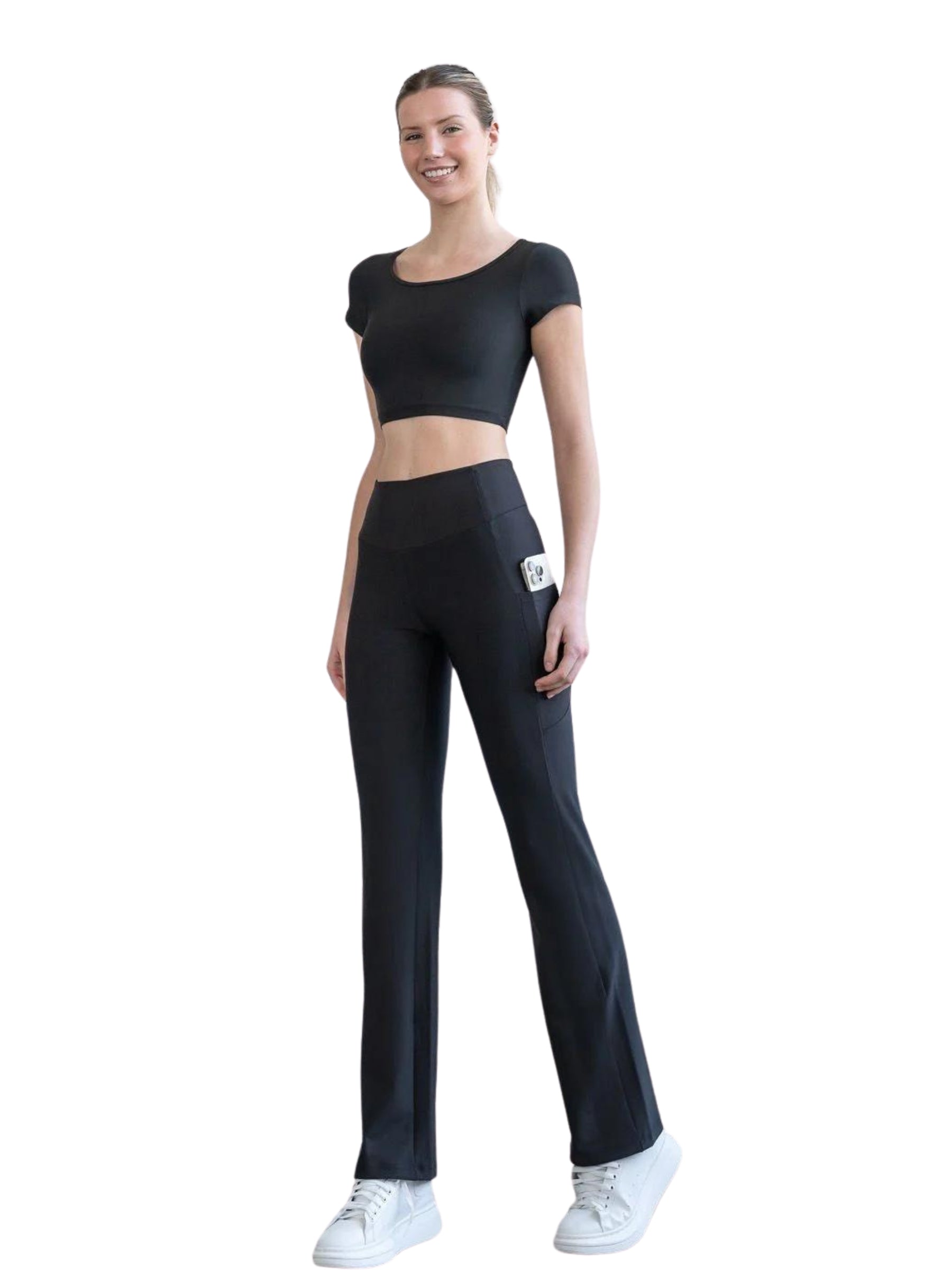 432 Pocket Schlagleggings in Schwarz Dancing Queens
