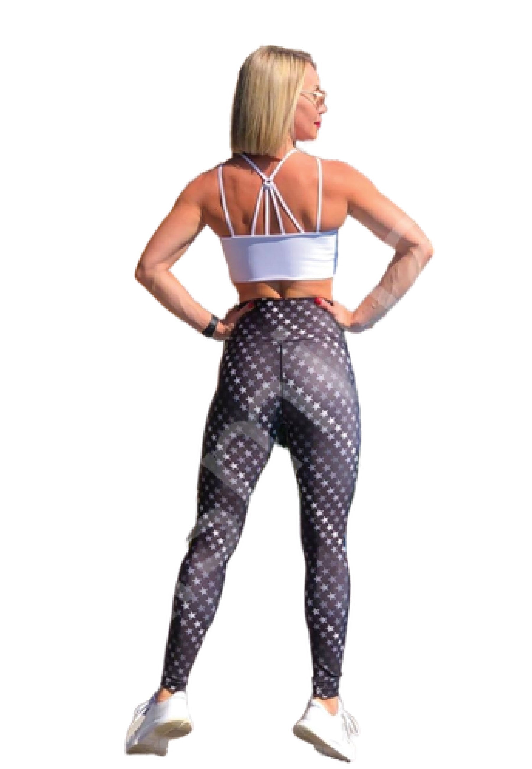 121 Sport Bra in Weiss Dancing Queens