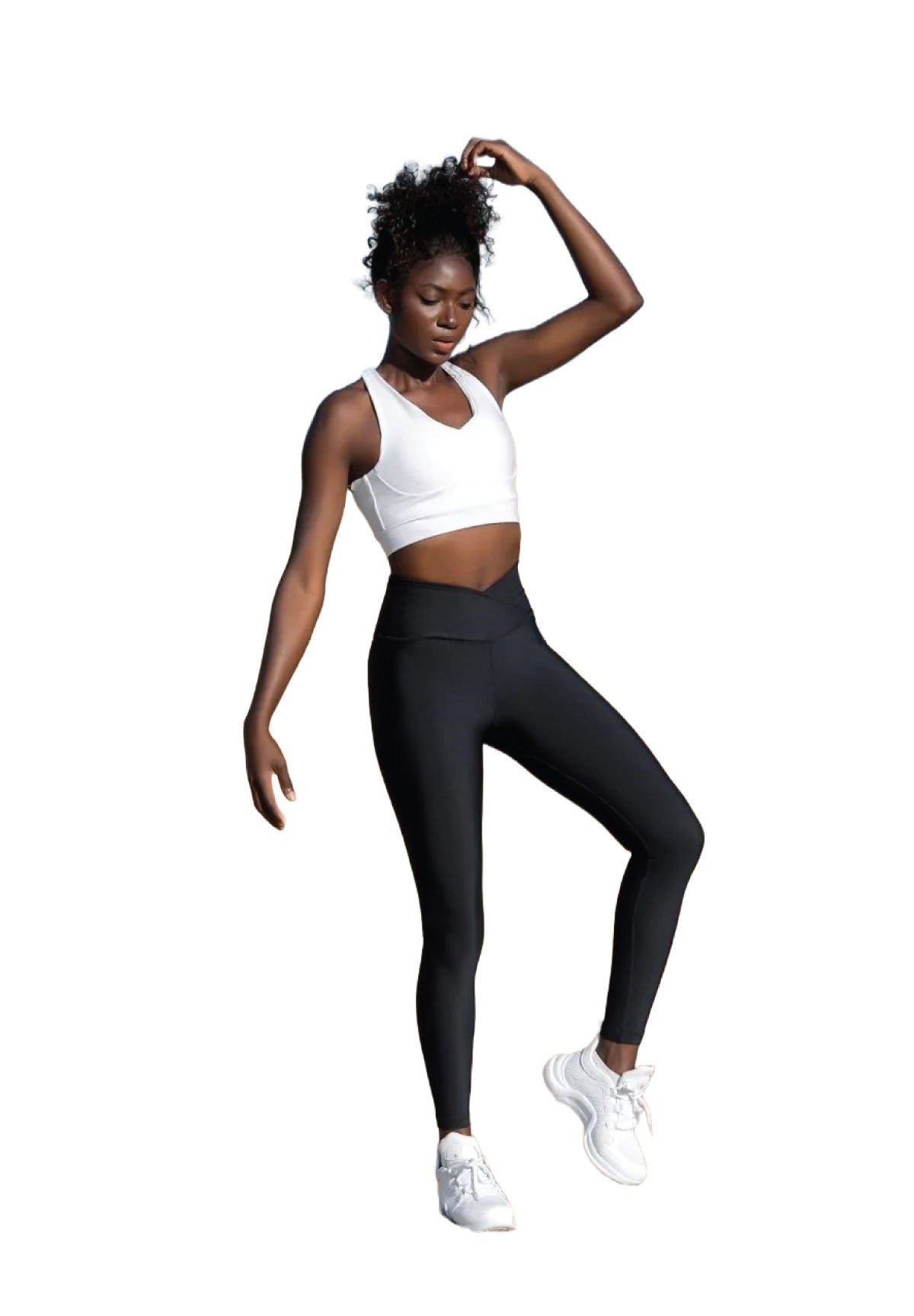 189 Sport Bra in Weiss Dancing Queens