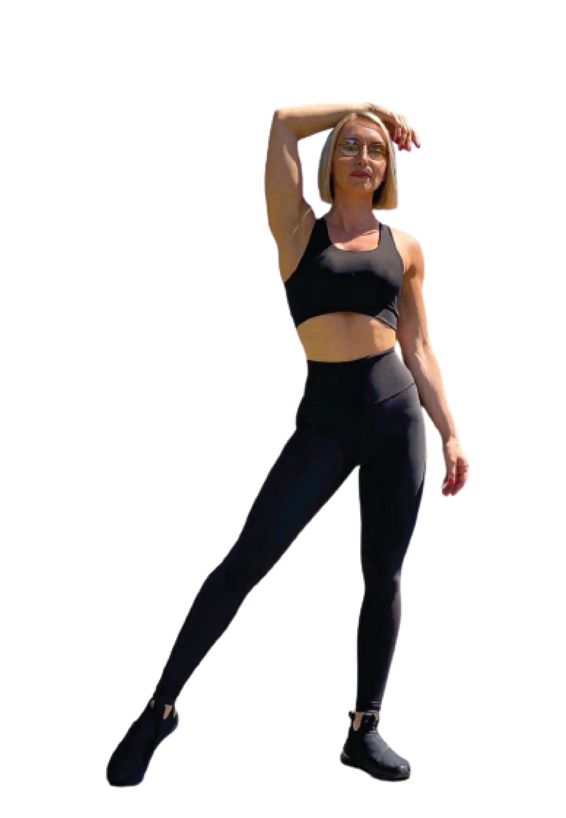 101 Single Crossed Sport Bra in Schwarz Dancing Queens