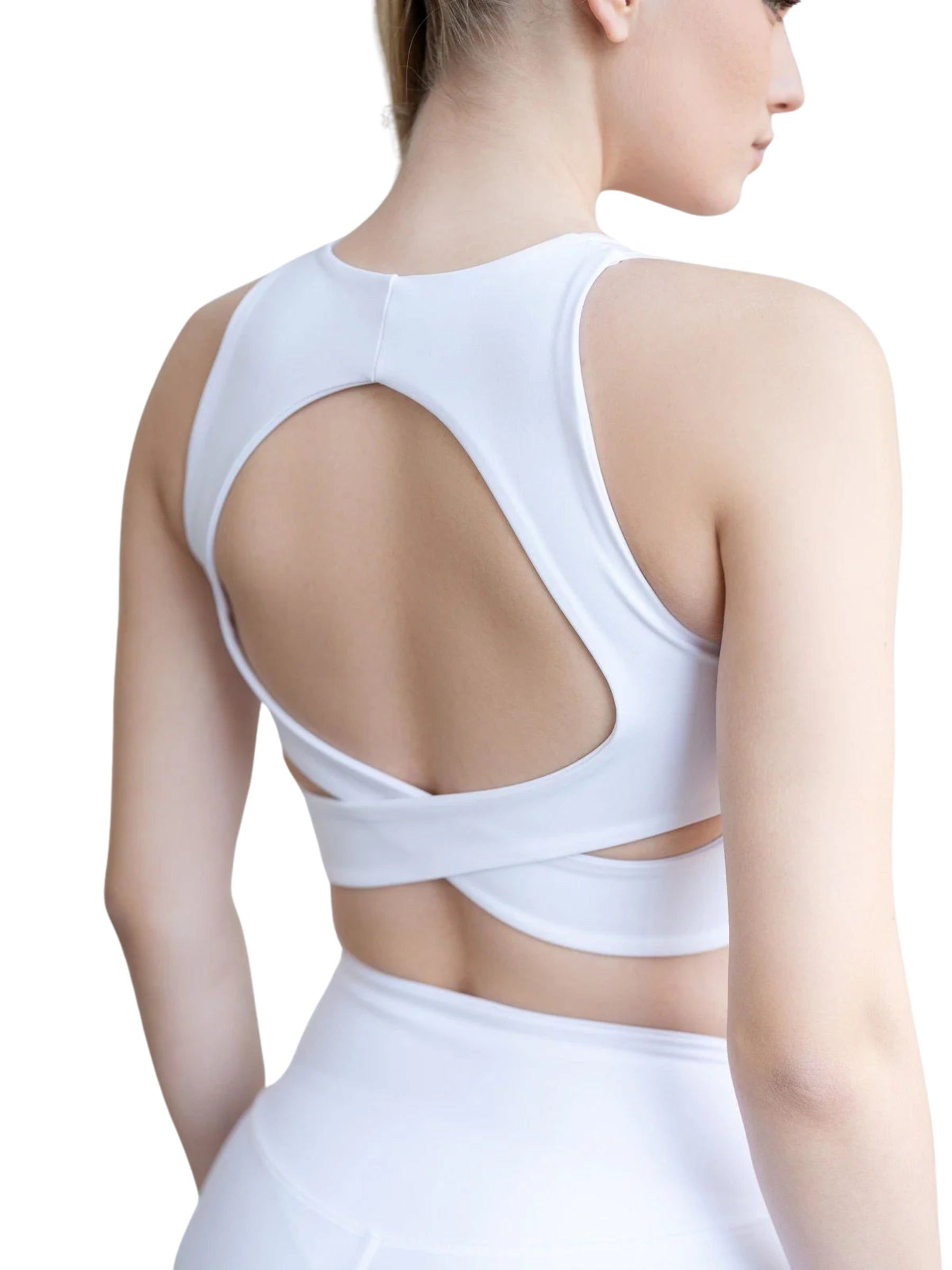 473 Bayonne Sport Bra in Weiss Dancing Queens