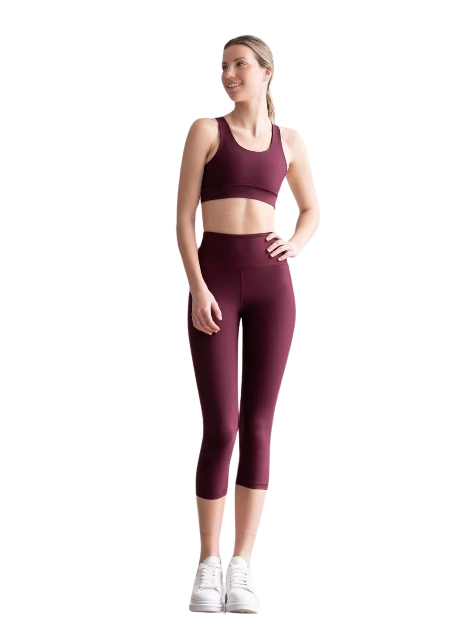 4312 Capri Leggings in Bordeaux Dancing Queens