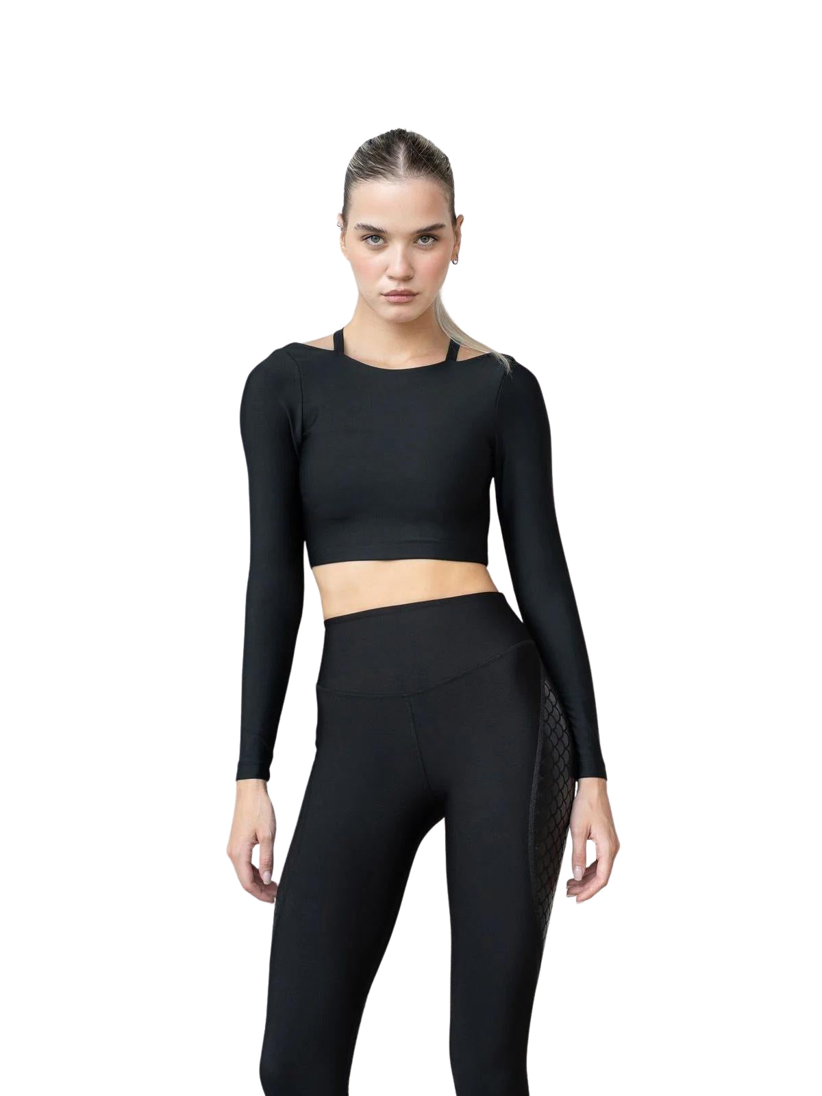 086 Parisis Langarm Top in Schwarz Dancing Queens