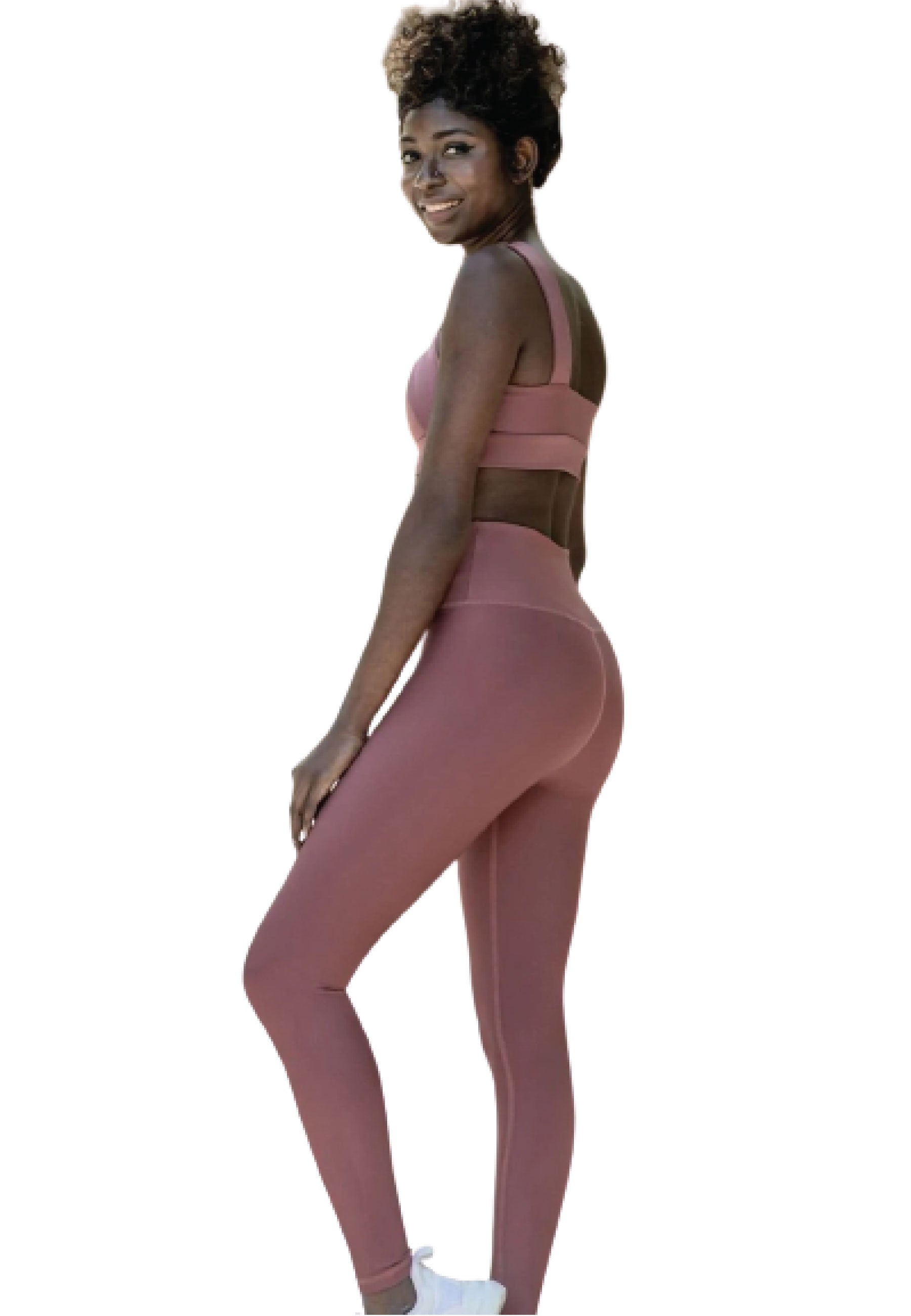 1100 Ve Waist Leggings in Dark Rose Dancing Queens