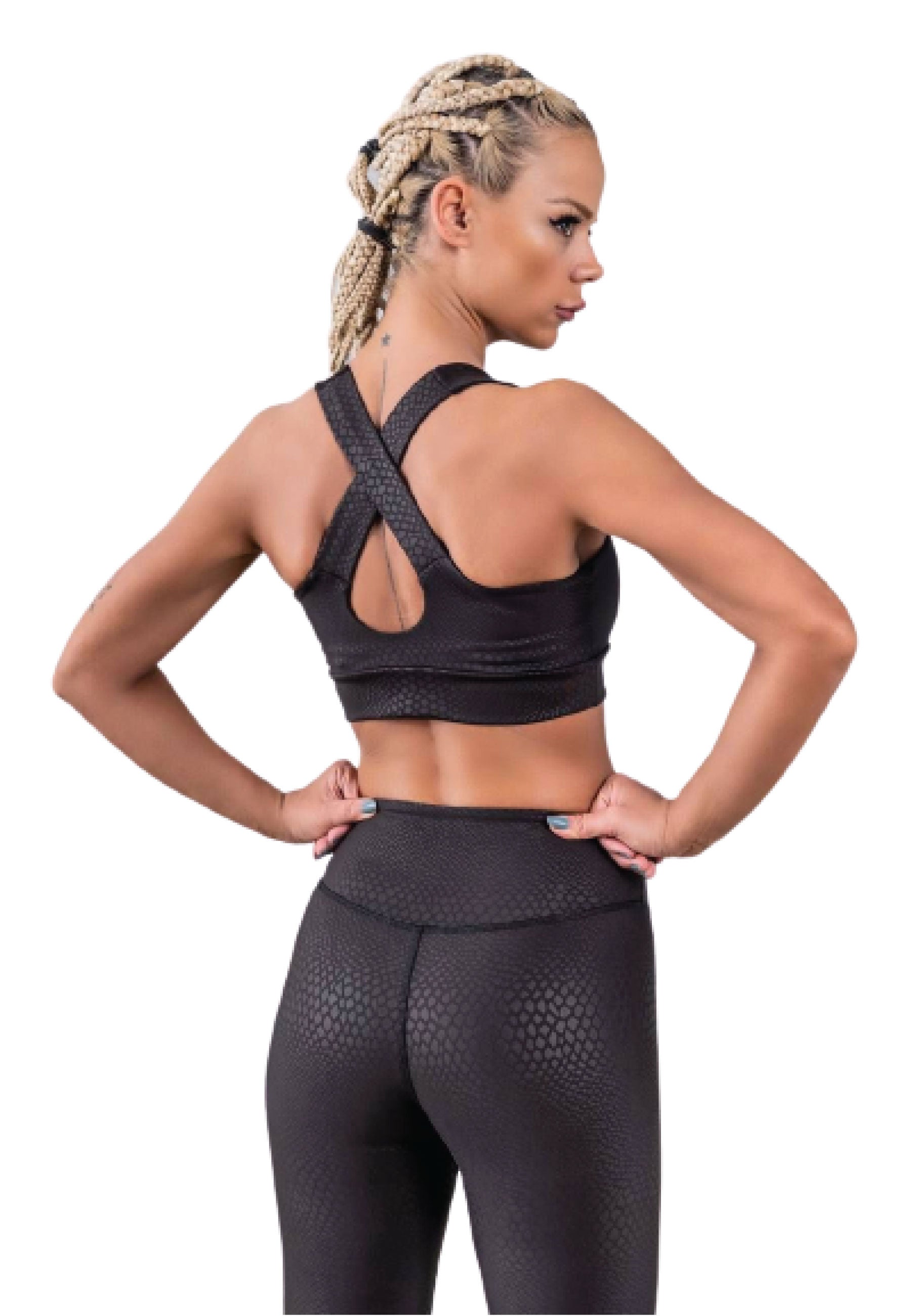 937 Leather-Look Leggings in Schwarz Snake Dancing Queens
