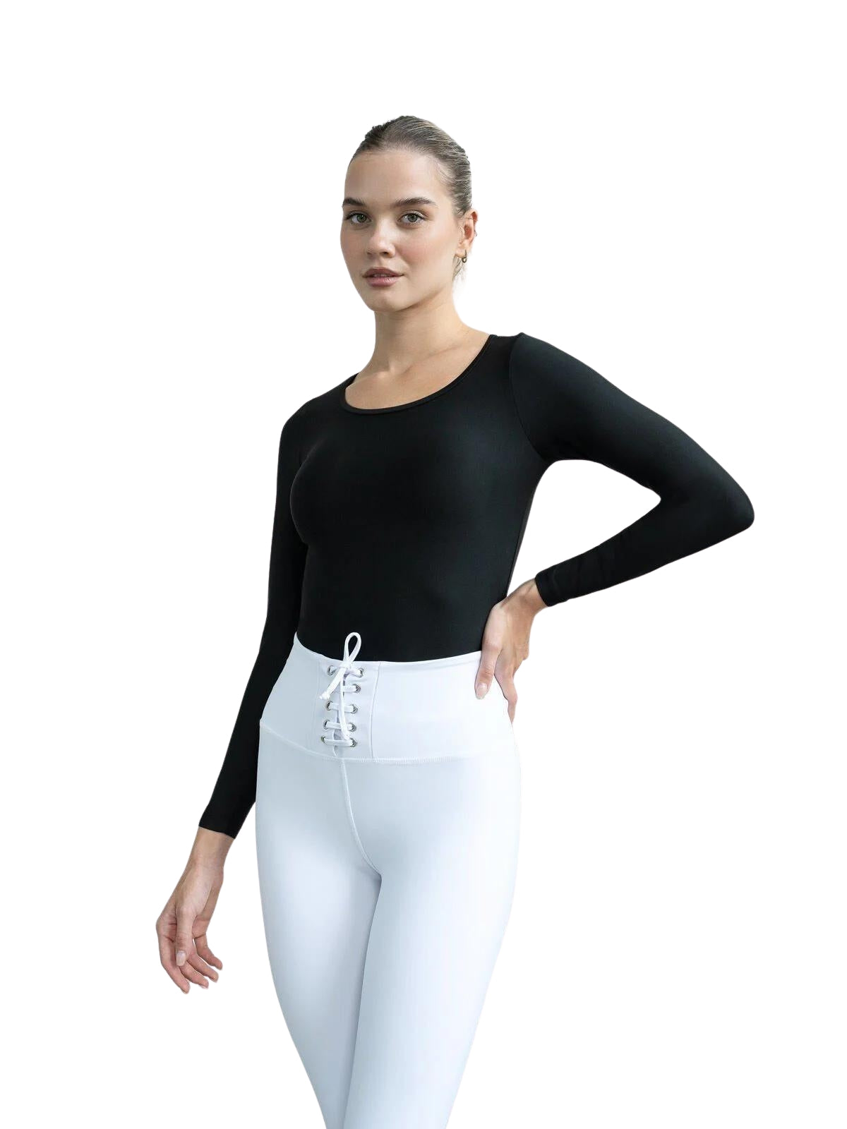 091 Langarm Top in Schwarz Dancing Queens