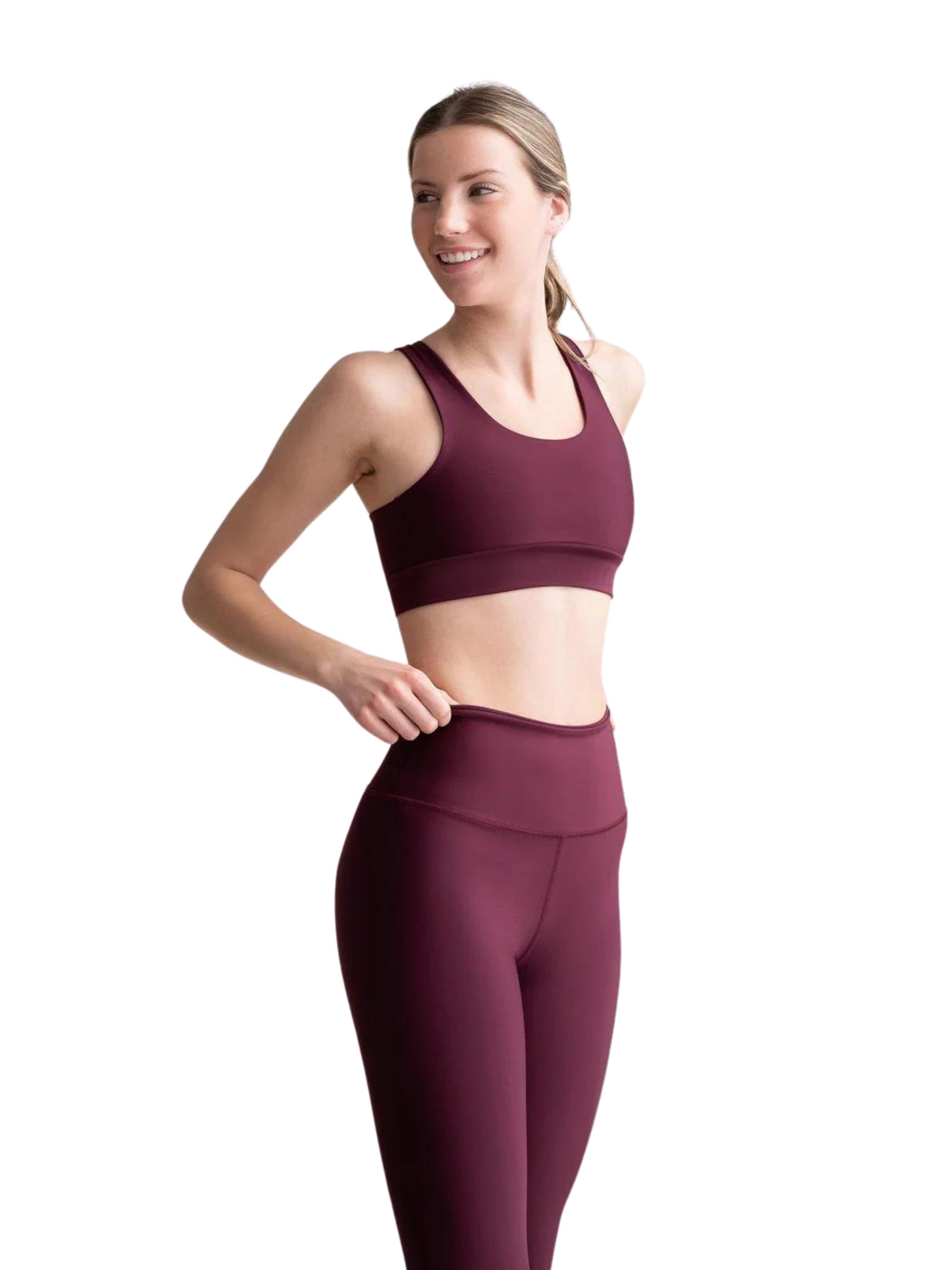 4312 Capri Leggings in Bordeaux Dancing Queens