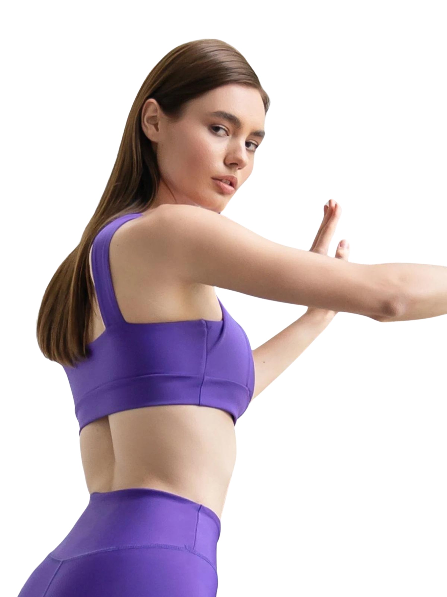 192 Decoltée Sport Bra in Violett Dancing Queens