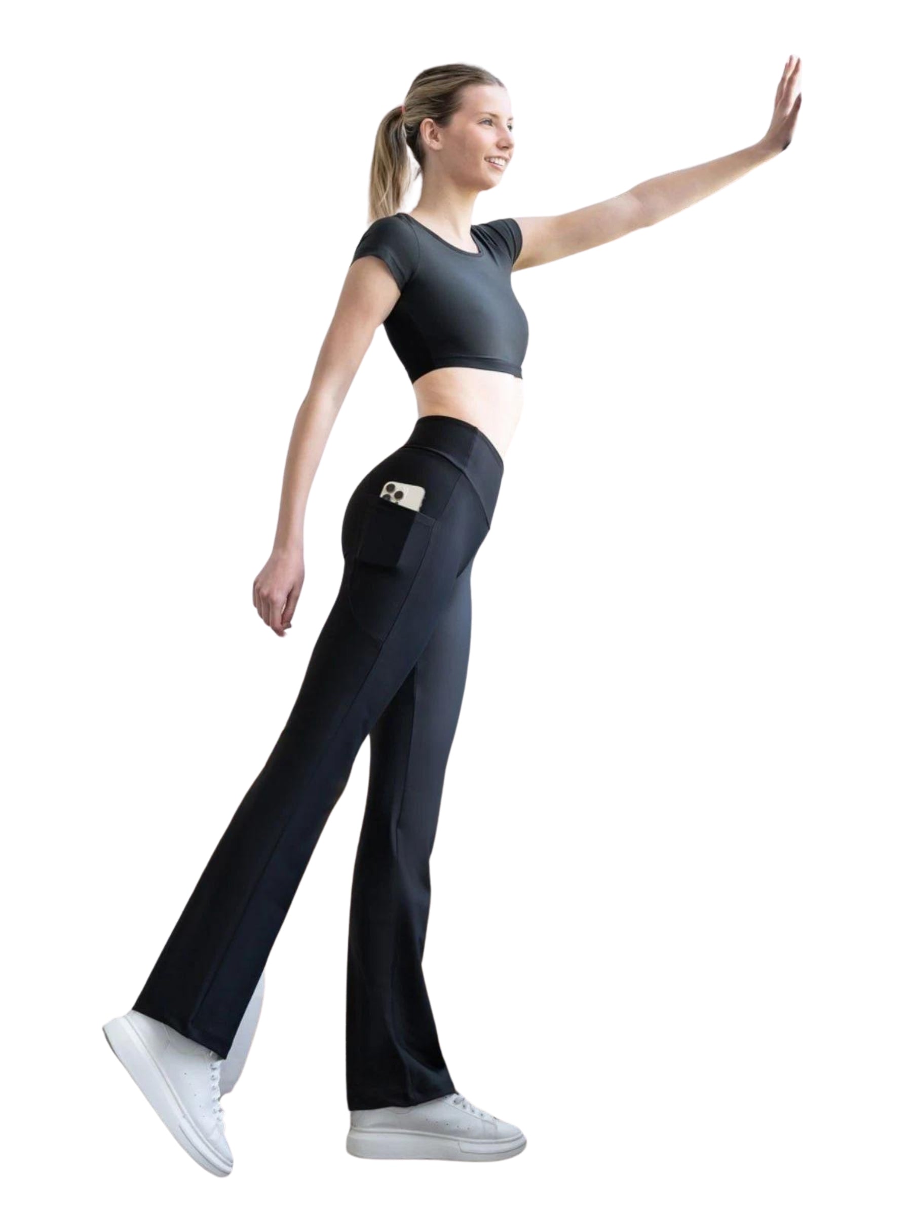 432 Pocket Schlagleggings in Schwarz Dancing Queens