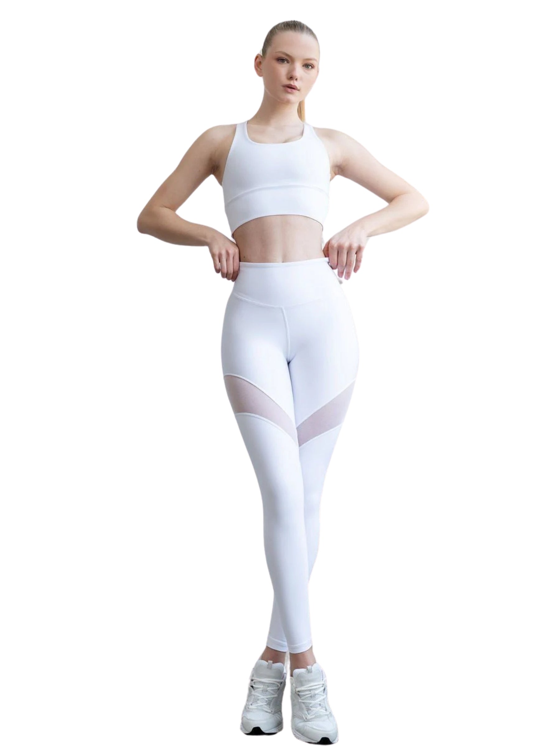 473 Bayonne Sport Bra in Weiss Dancing Queens