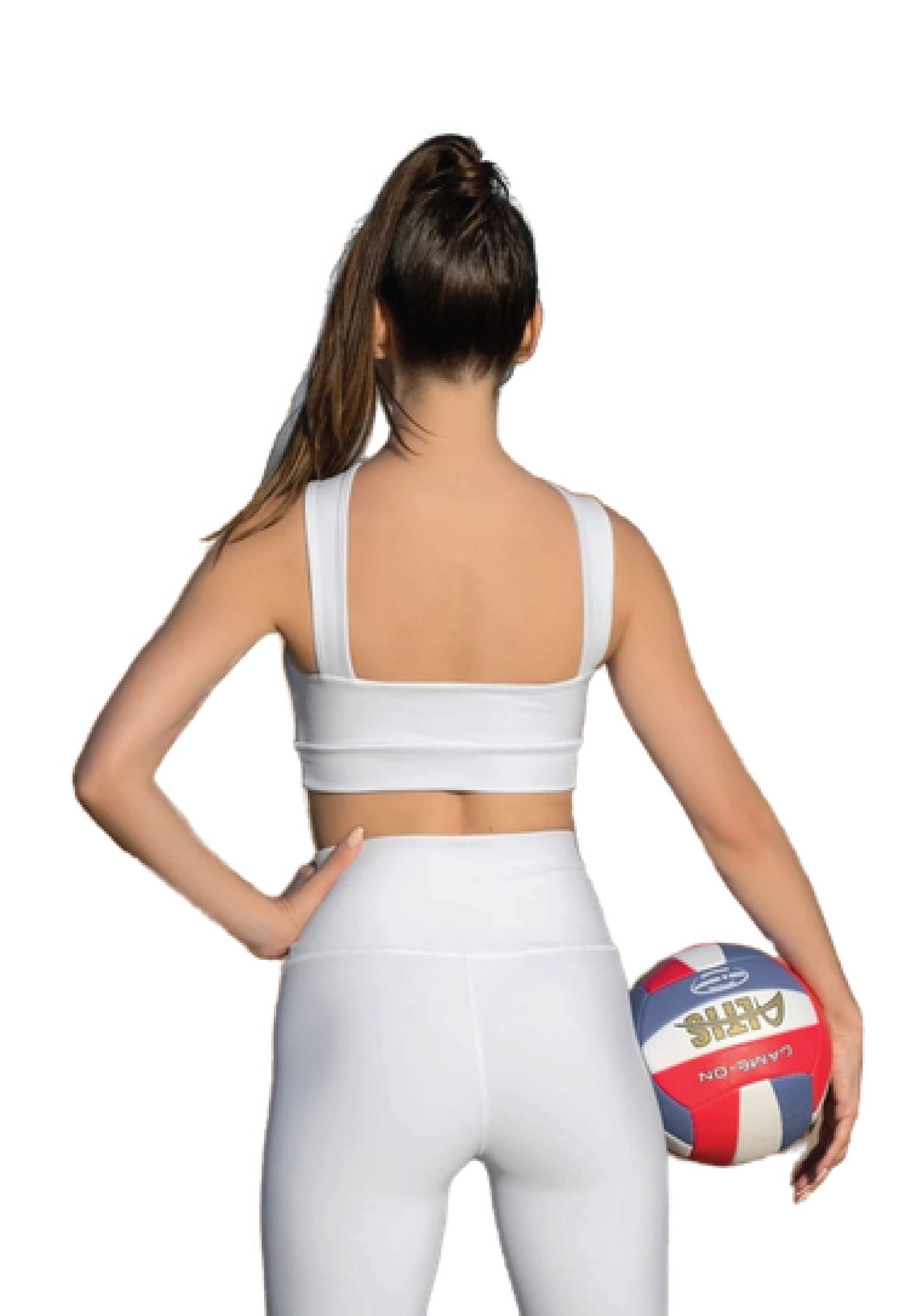 190 Decoltée Sport Bra in Weiss Dancing Queens