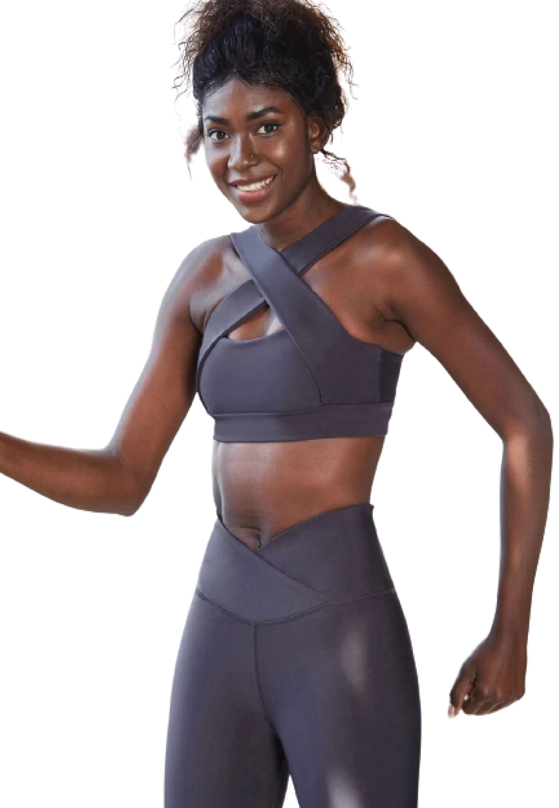 206 Decoltée Sport Bra in Antrazit Dancing Queens