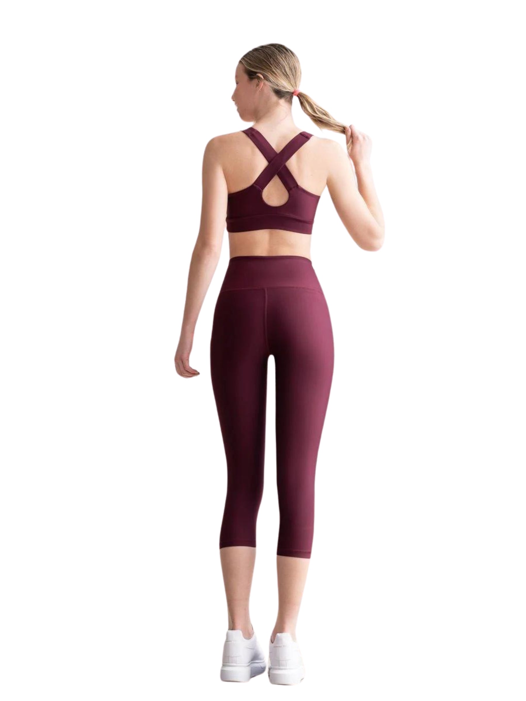 4312 Capri Leggings in Bordeaux Dancing Queens
