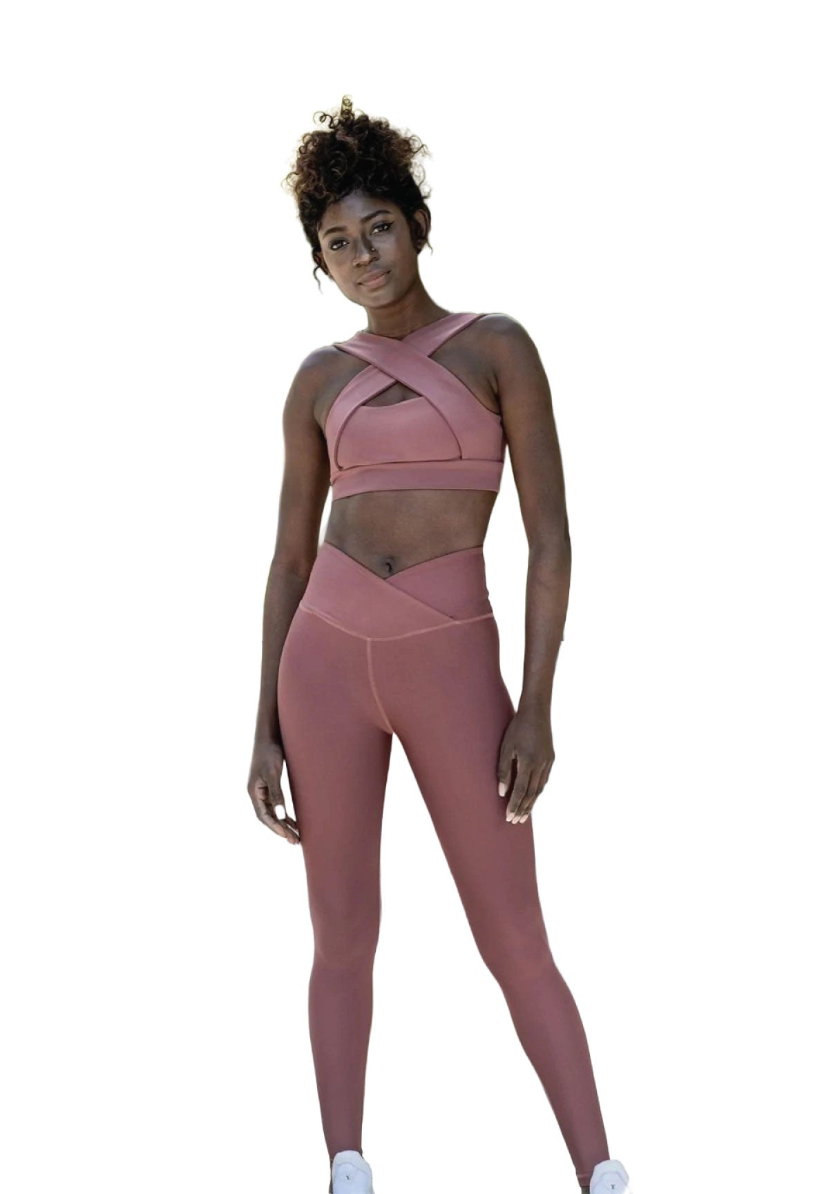 1100 Ve Waist Leggings in Dark Rose Dancing Queens
