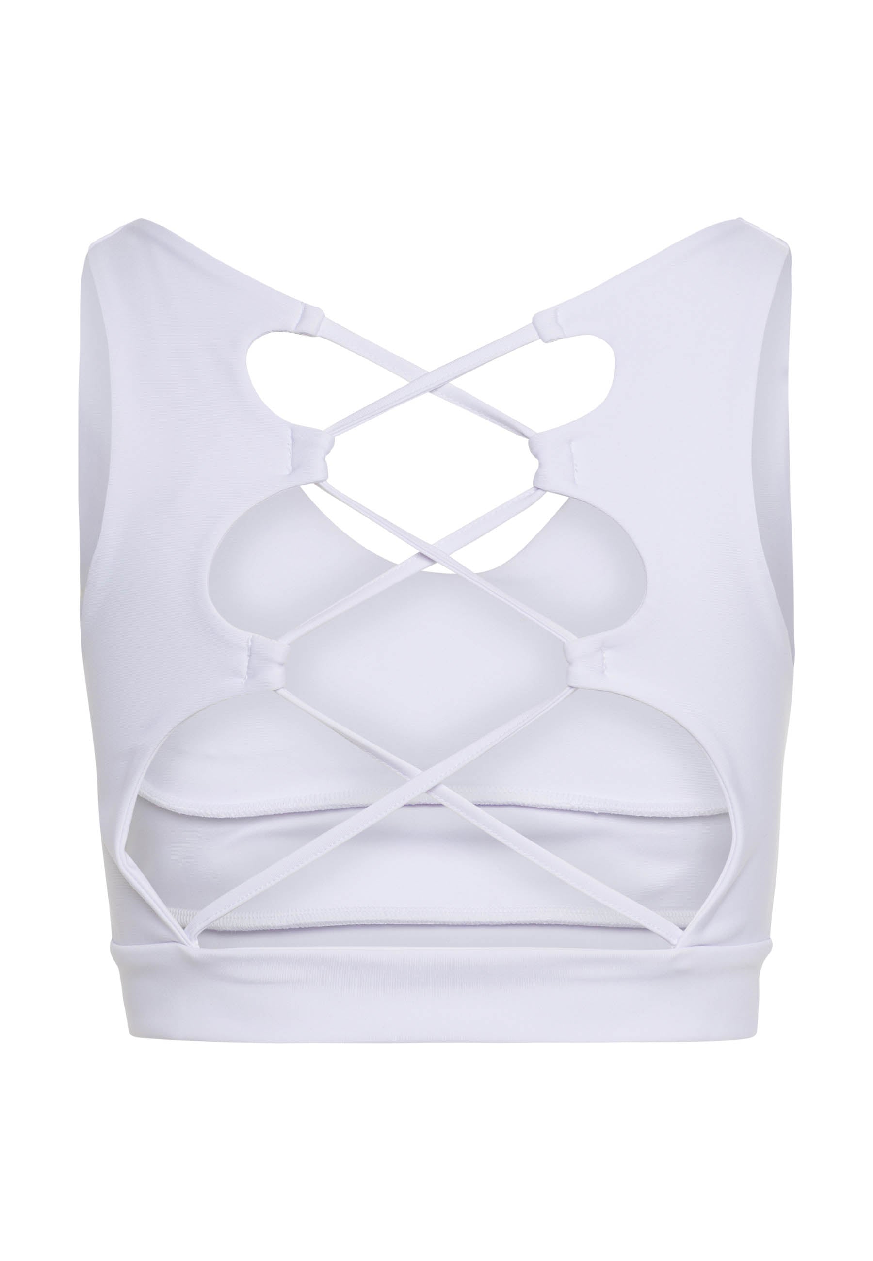 150 Striped Sport Bra in Weiss Dancing Queens