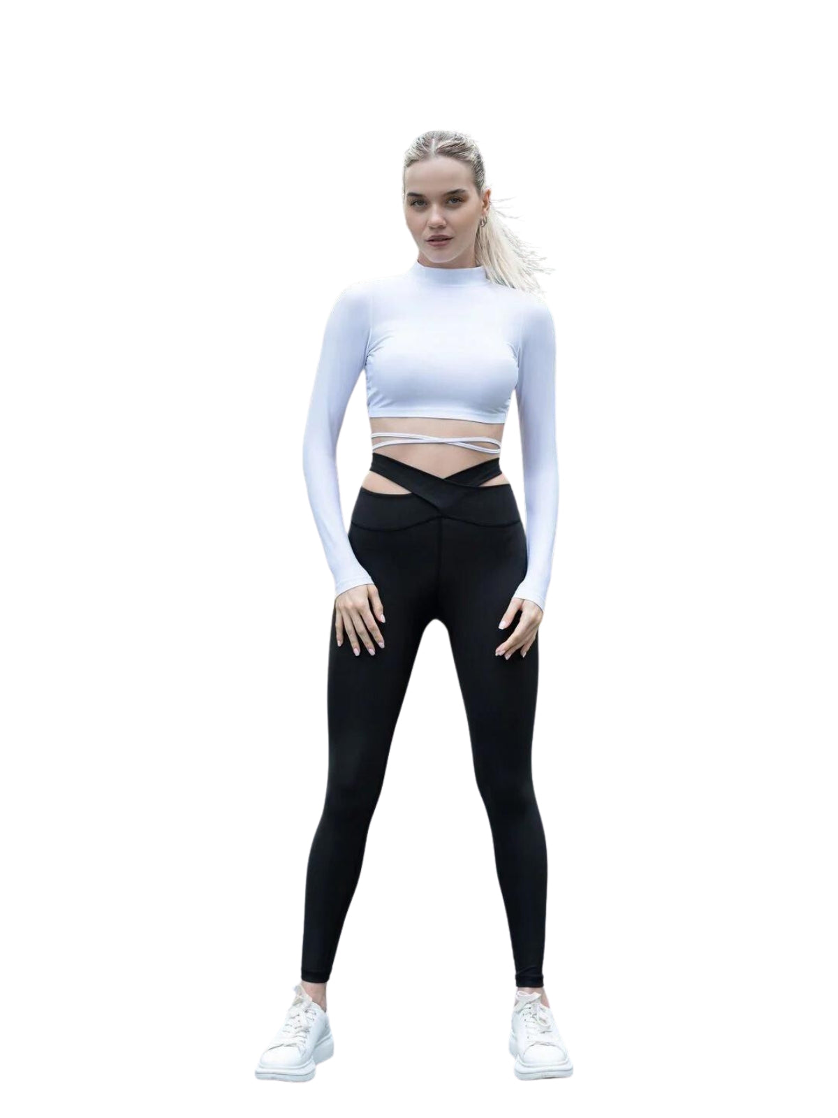 814 Extra High Waist Leggings mit Hüftausschnitt in Schwarz Dancing Queens