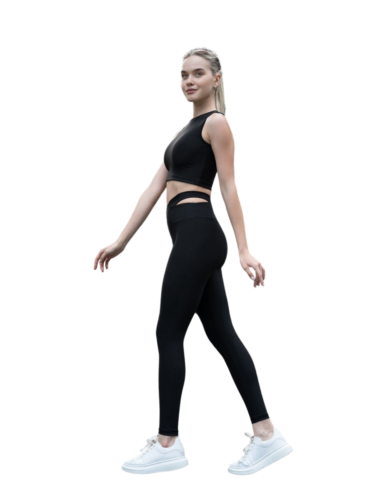 814 Extra High Waist Leggings mit Hüftausschnitt in Schwarz Dancing Queens