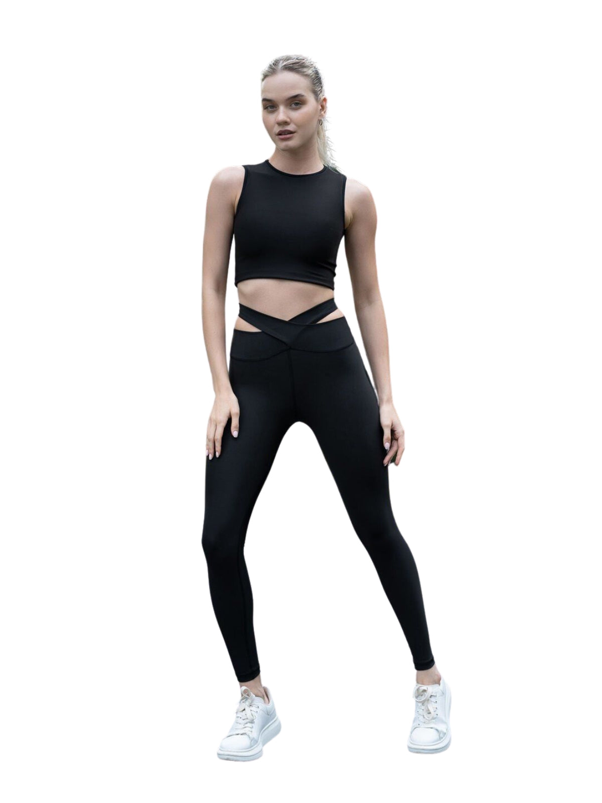 814 Extra High Waist Leggings mit Hüftausschnitt in Schwarz Dancing Queens