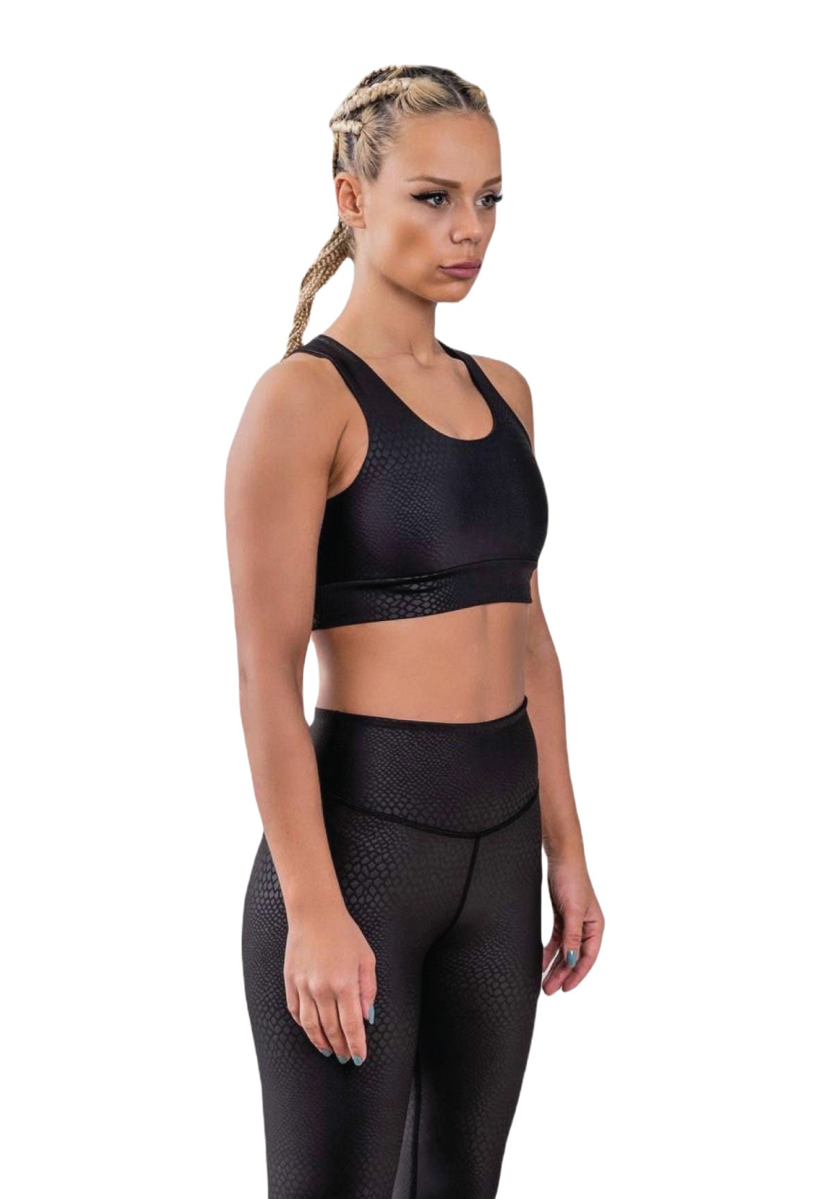 937 Leather-Look Leggings in Schwarz Snake Dancing Queens