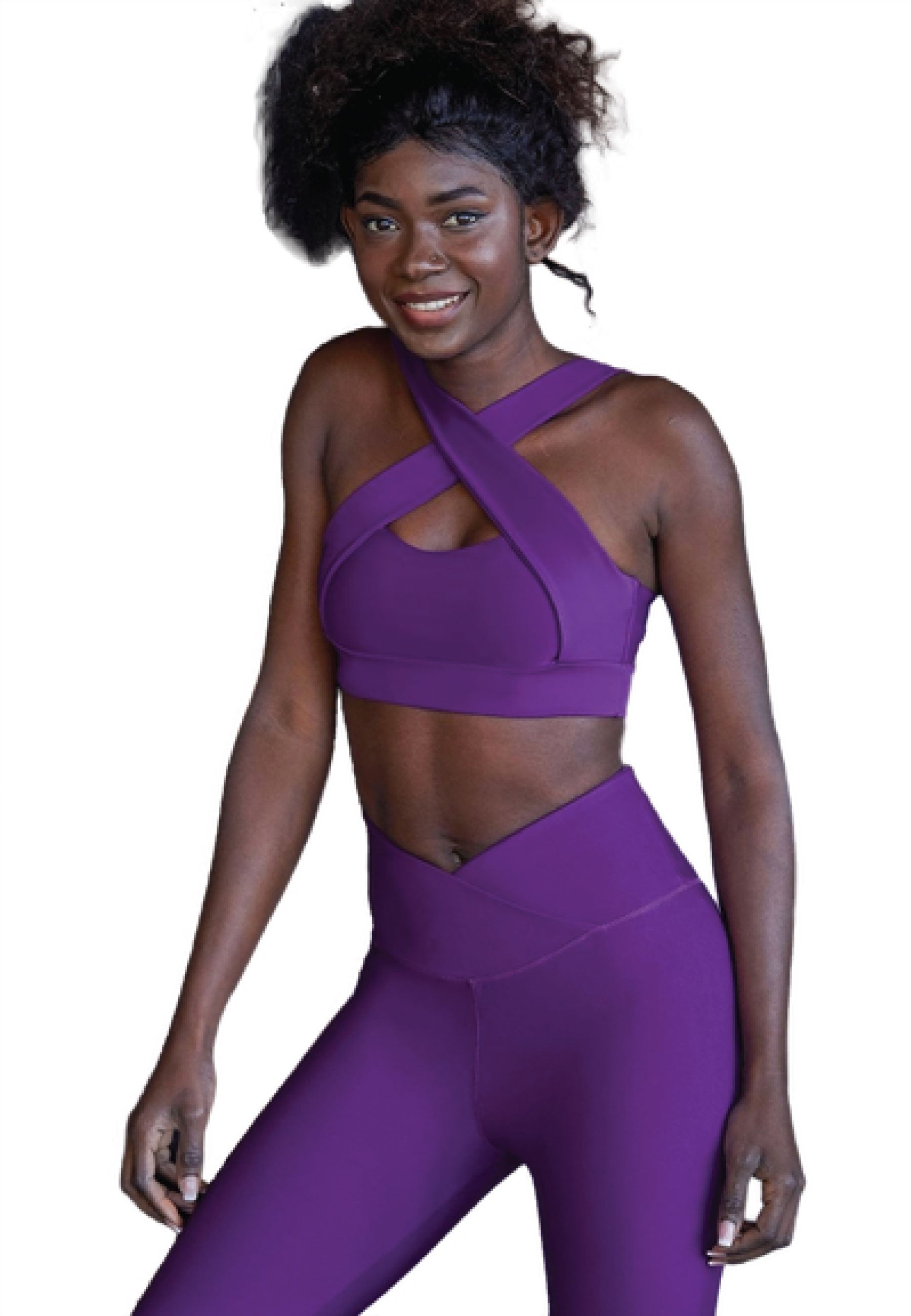 1042 Extra High Waist Leggings in Violett Dancing Queens
