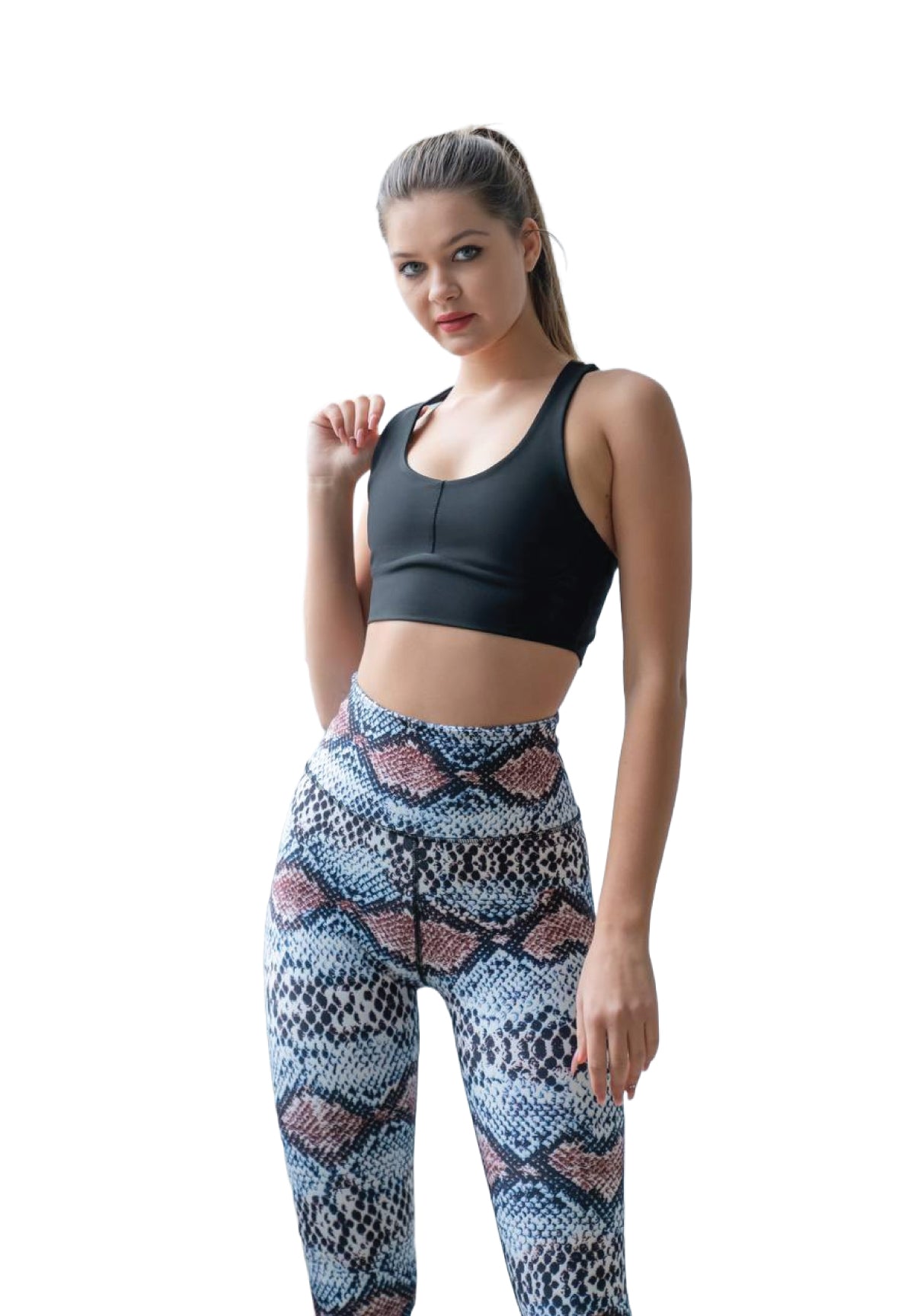 328 Extra High Waist Leggings in Braun & Blau Dancing Queens