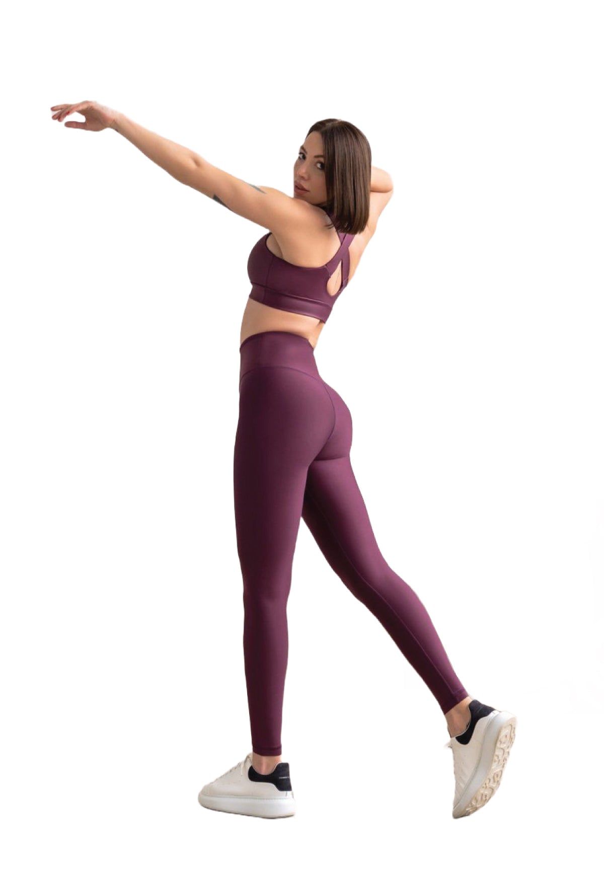 255 High Waist Leggings in Dunkelviolett Dancing Queens
