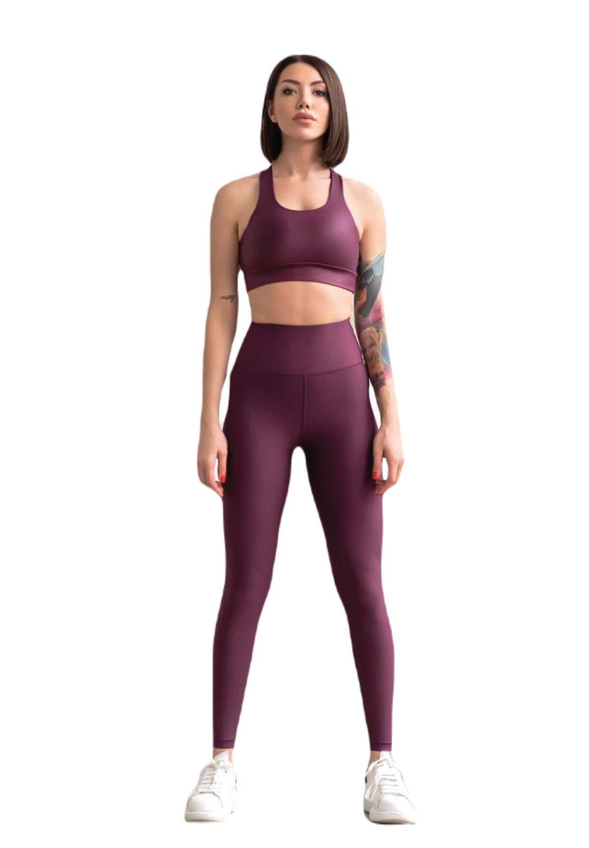 255 High Waist Leggings in Dunkelviolett Dancing Queens