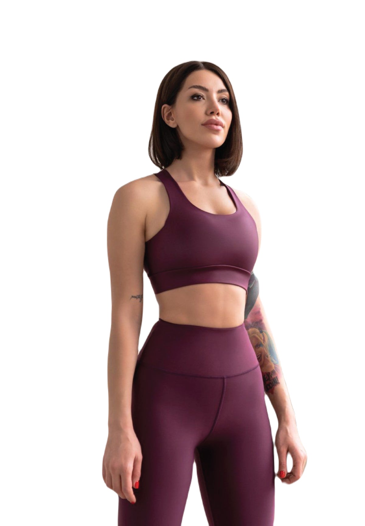 255 High Waist Leggings in Dunkelviolett Dancing Queens