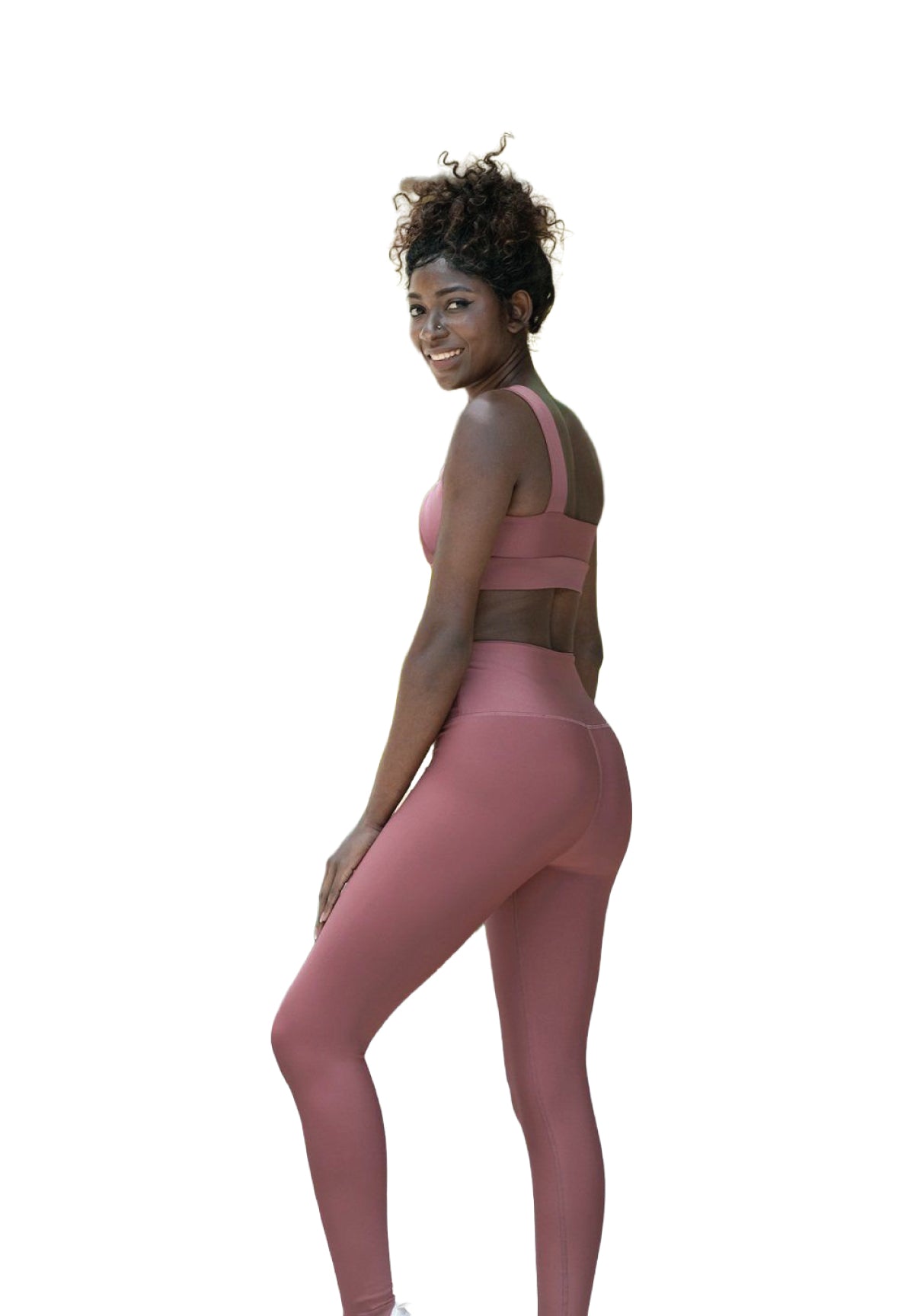1095 High Waist Leggings in Dark Rosé Dancing Queens