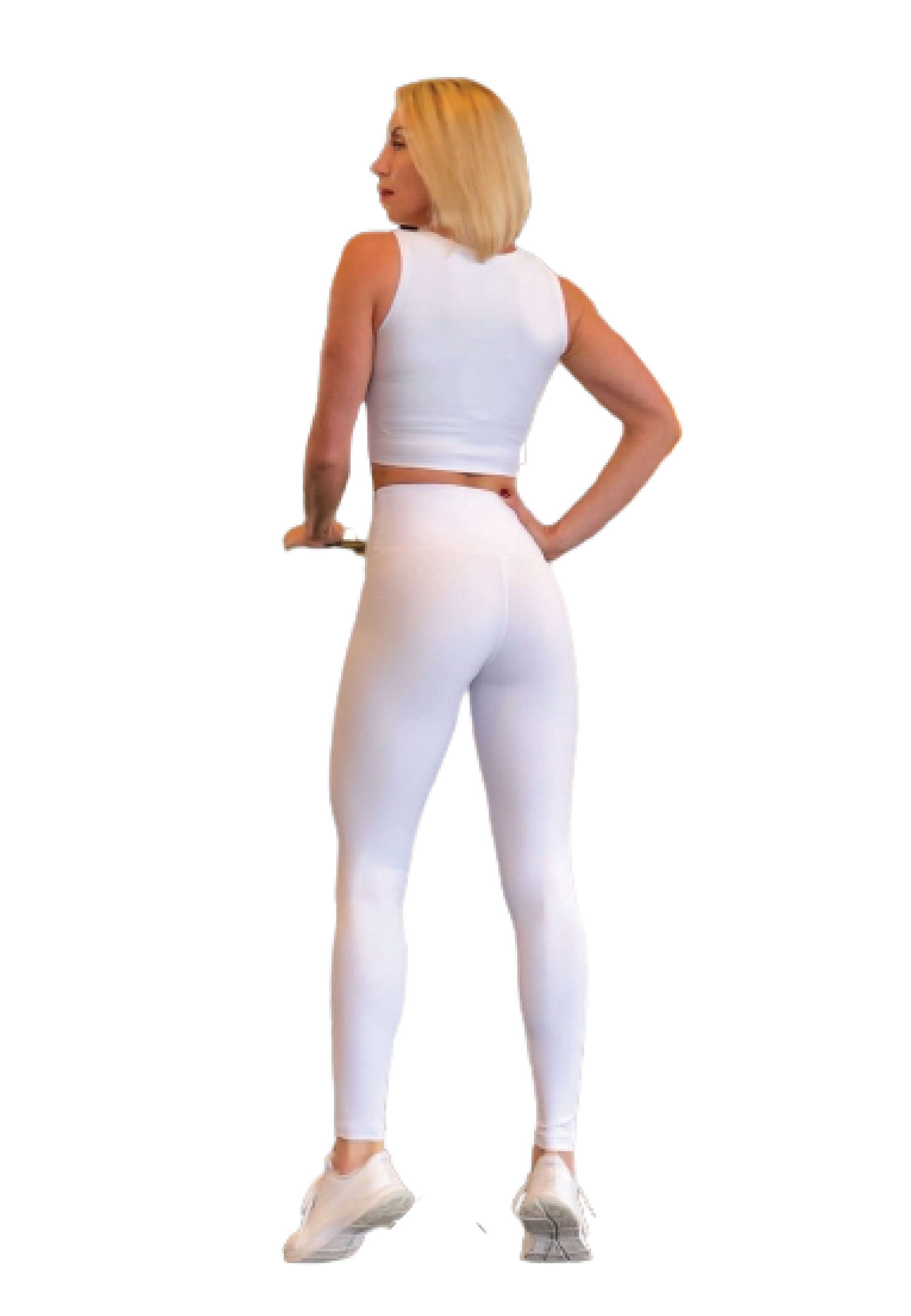 107 Sport Bra With Zipper in Weiss Dancing Queens