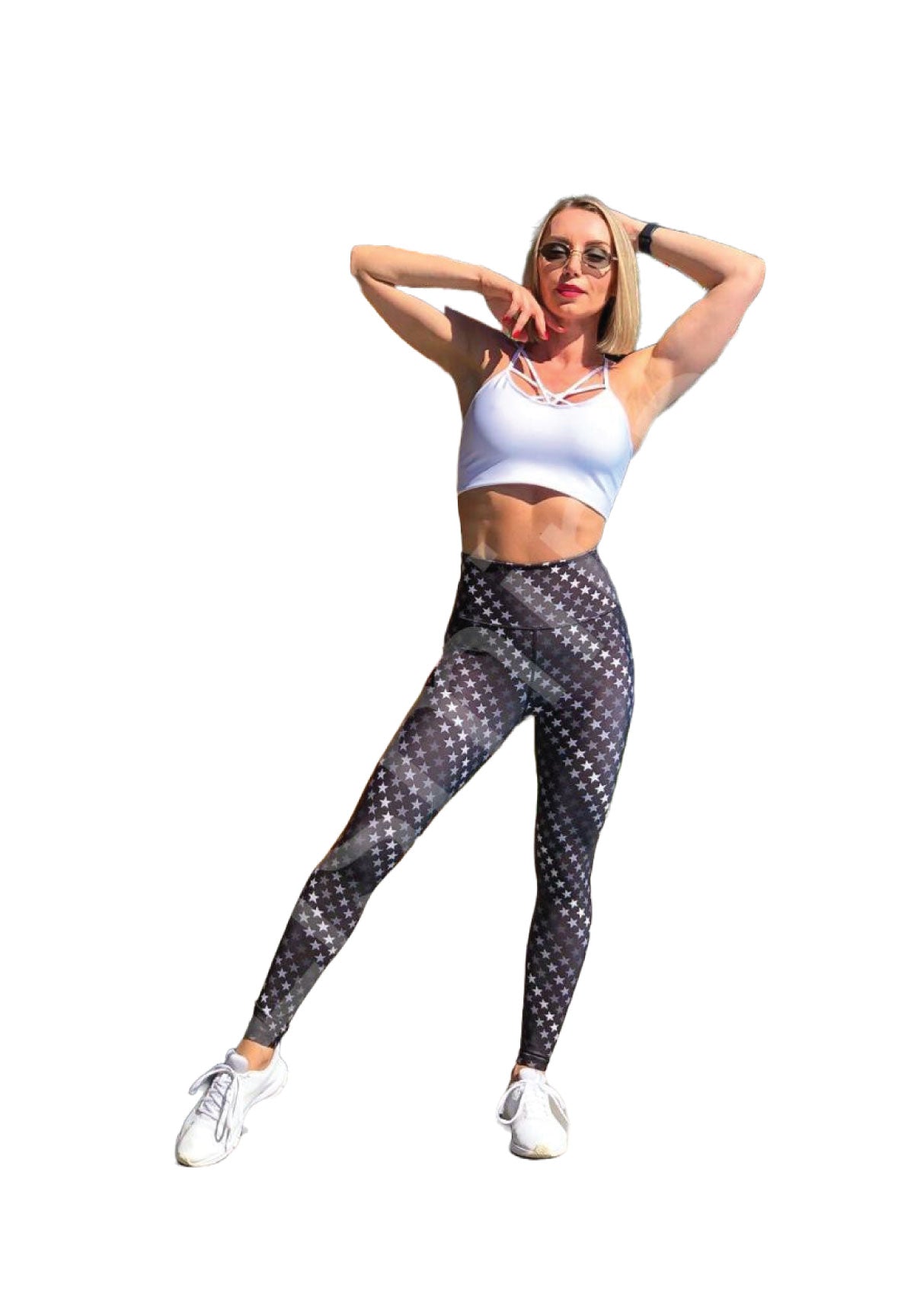 121 Sport Bra in Weiss Dancing Queens